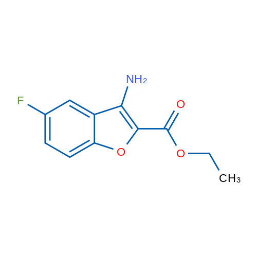 Ethyl 3-amino-5-fluorobenzofuran-2-carboxylate 250mg