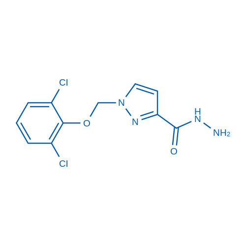 1-((2,6-Dichlorophenoxy)methyl)-1H-pyrazole-3-carbohydrazide 50mg