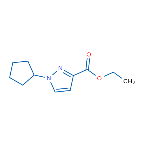Ethyl 1-cyclopentyl-1H-pyrazole-3-carboxylate 1g