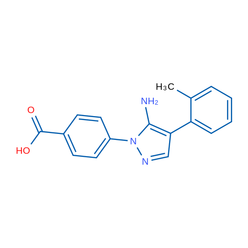 4-(5-Amino-4-(o-tolyl)-1H-pyrazol-1-yl)benzoic acid 1g