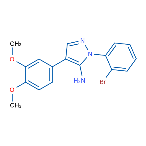 1-(2-Bromophenyl)-4-(3,4-dimethoxyphenyl)-1H-pyrazol-5-amine 1g