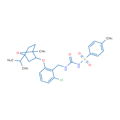 3-[(2-Chloro-6-{[1-methyl-4-(propan-2-yl)-7-oxabicyclo[2.2.1]heptan-2-yl]oxy}phenyl)methyl]-1-(4-methylbenzenesulfonyl)urea 1g