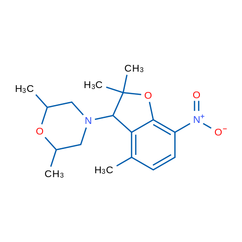 2,6-Dimethyl-4-(2,2,4-trimethyl-7-nitro-2,3-dihydro-1-benzofuran-3-yl)morpholine 1g