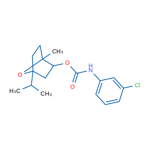 1-Methyl-4-(propan-2-yl)-7-oxabicyclo[2.2.1]heptan-2-yl N-(3-chlorophenyl)carbamate 1g