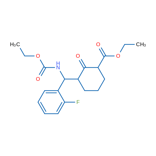 Ethyl 3-{[(ethoxycarbonyl)amino](2-fluorophenyl)methyl}-2-oxocyclohexane-1-carboxylate 1g