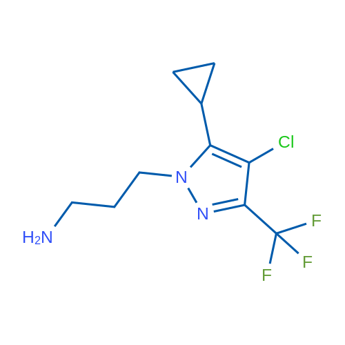 3-(4-Chloro-5-cyclopropyl-3-(trifluoromethyl)-1H-pyrazol-1-yl)propan-1-amine 1g