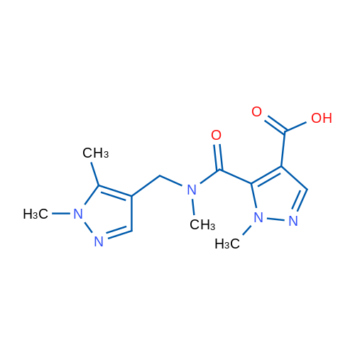 5-(((1,5-Dimethyl-1H-pyrazol-4-yl)methyl)(methyl)carbamoyl)-1-methyl-1H-pyrazole-4-carboxylic acid 5g