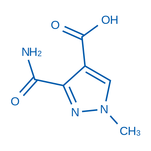 3-Carbamoyl-1-methyl-1H-pyrazole-4-carboxylic acid 250mg