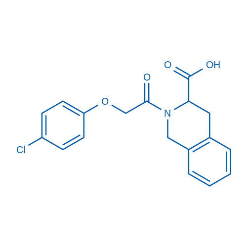 2-[2-(4-Chlorophenoxy)acetyl]-1,2,3,4-tetrahydroisoquinoline-3-carboxylic acid 100mg