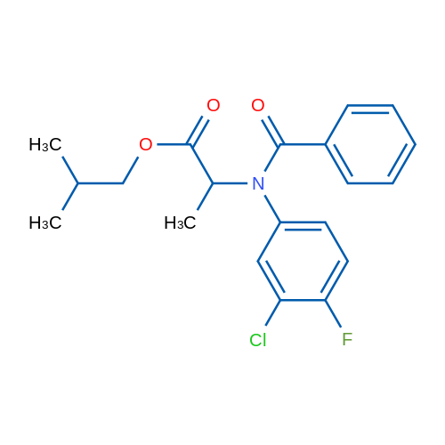 2-Methylpropyl 2-[N-(3-chloro-4-fluorophenyl)-1-phenylformamido]propanoate 1g