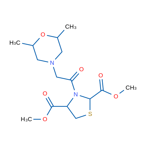 2,4-Dimethyl 3-[2-(2,6-dimethylmorpholin-4-yl)acetyl]-1,3-thiazolidine-2,4-dicarboxylate 1g
