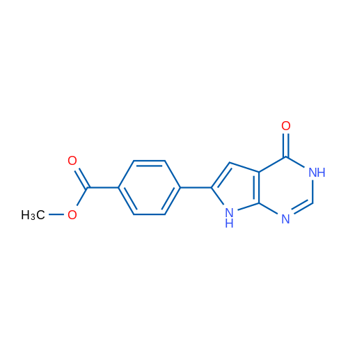 Methyl 4-(4-oxo-4,7-dihydro-3H-pyrrolo[2,3-d]pyrimidin-6-yl)benzoate 1g