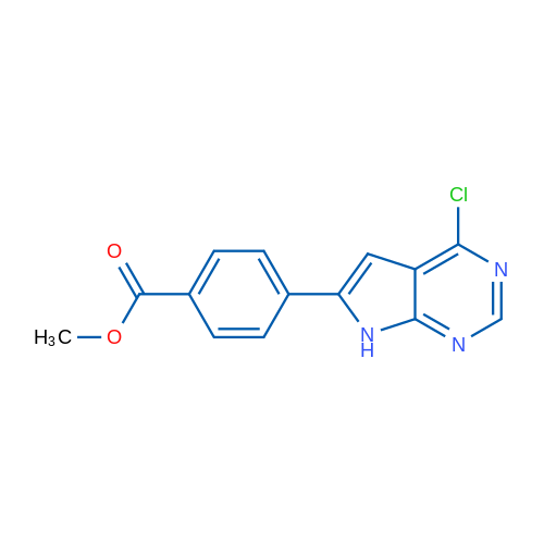 Methyl 4-(4-chloro-7H-pyrrolo[2,3-d]pyrimidin-6-yl)benzoate 1g