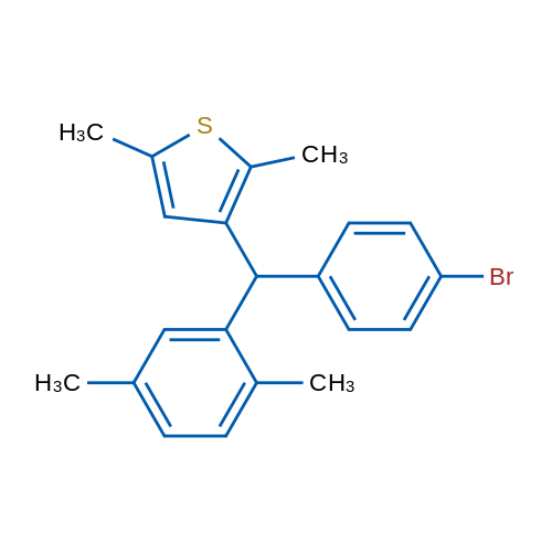 3-((4-Bromophenyl)(2,5-dimethylphenyl)methyl) -2,5-dimethylthiophene 1g
