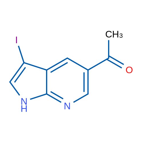 1-(3-Iodo-1H-pyrrolo[2,3-b]pyridin-5-yl)ethanone 250mg