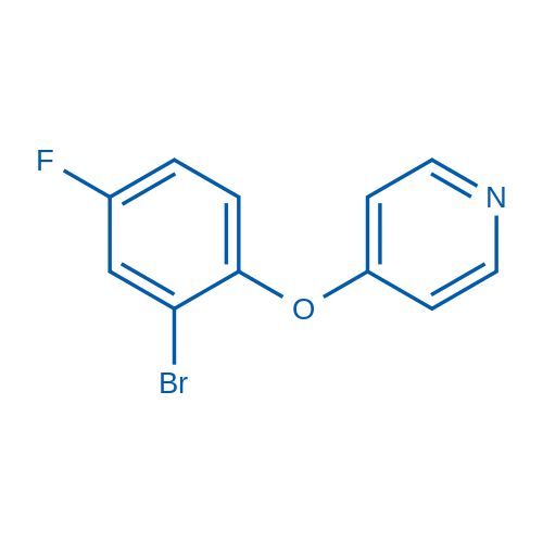 4-(2-Bromo-4-fluorophenoxy)pyridine 250mg