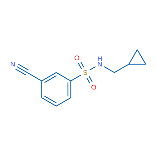 3-Cyano-N-(cyclopropylmethyl)benzenesulfonamide 5g