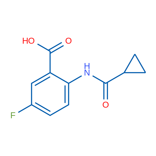 2-(Cyclopropanecarboxamido)-5-fluorobenzoic acid 250mg