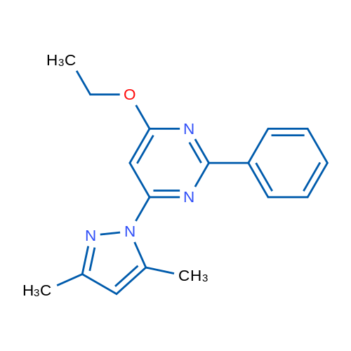 4-(3,5-Dimethyl-1H-pyrazol-1-yl)-6-ethoxy-2-phenylpyrimidine 1g
