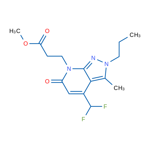 Methyl 3-(4-(difluoromethyl)-3-methyl-6-oxo-2-propyl-2H-pyrazolo[3,4-b]pyridin-7(6H)-yl)propanoate 1g