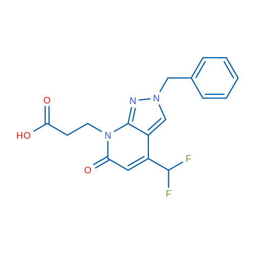 3-(2-Benzyl-4-(difluoromethyl)-6-oxo-2H-pyrazolo[3,4-b]pyridin-7(6H)-yl)propanoic acid 1g