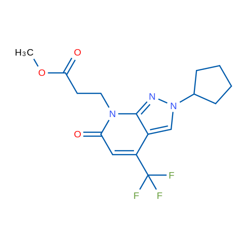Methyl 3-(2-cyclopentyl-6-oxo-4-(trifluoromethyl)-2H-pyrazolo[3,4-b]pyridin-7(6H)-yl)propanoate 1g