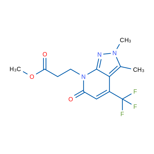 Methyl 3-(2,3-dimethyl-6-oxo-4-(trifluoromethyl)-2H-pyrazolo[3,4-b]pyridin-7(6H)-yl)propanoate 5g