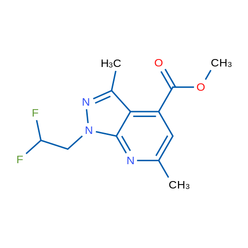 Methyl 1-(2,2-difluoroethyl)-3,6-dimethyl-1H-pyrazolo[3,4-b]pyridine-4-carboxylate 5g