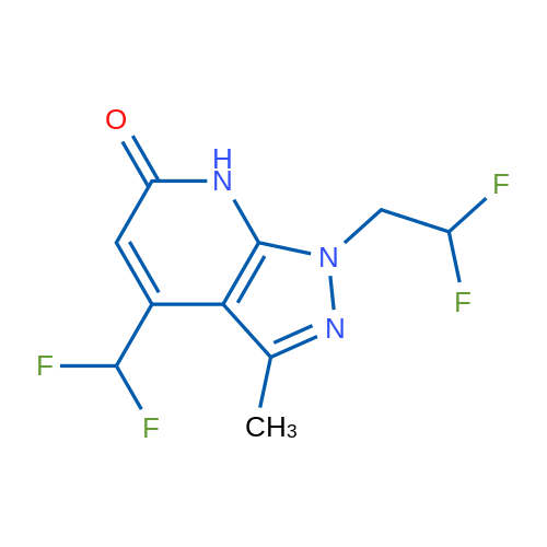 1-(2,2-Difluoroethyl)-4-(difluoromethyl)-3-methyl-1H-pyrazolo[3,4-b]pyridin-6(7H)-one 5g