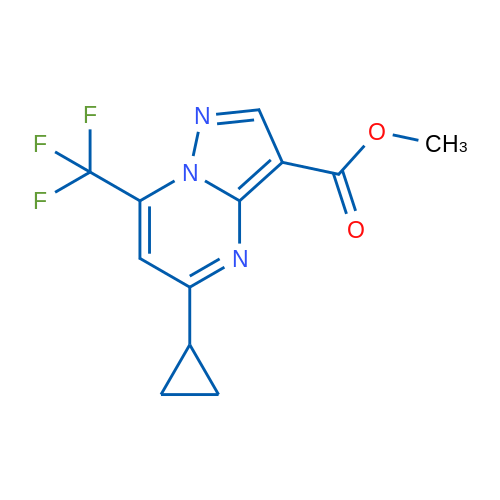 Methyl 5-cyclopropyl-7-(trifluoromethyl)pyrazolo[1,5-a]pyrimidine-3-carboxylate 1g