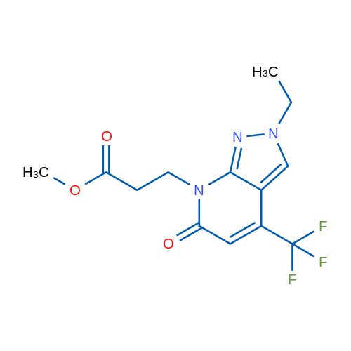Methyl 3-(2-ethyl-6-oxo-4-(trifluoromethyl)-2H-pyrazolo[3,4-b]pyridin-7(6H)-yl)propanoate 1g