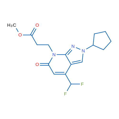 Methyl 3-(2-cyclopentyl-4-(difluoromethyl)-6-oxo-2H-pyrazolo[3,4-b]pyridin-7(6H)-yl)propanoate 1g