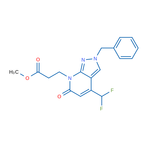 Methyl 3-(2-benzyl-4-(difluoromethyl)-6-oxo-2H-pyrazolo[3,4-b]pyridin-7(6H)-yl)propanoate 5g