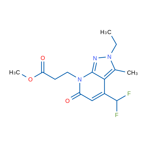 Methyl 3-(4-(difluoromethyl)-2-ethyl-3-methyl-6-oxo-2H-pyrazolo[3,4-b]pyridin-7(6H)-yl)propanoate 1g