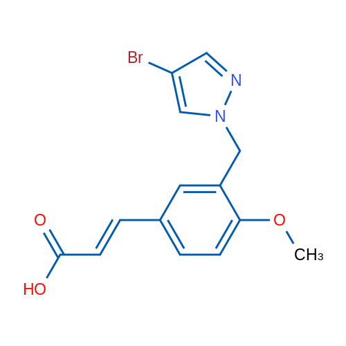 3-(3-((4-Bromo-1H-pyrazol-1-yl)methyl)-4-methoxyphenyl)acrylic acid 1g