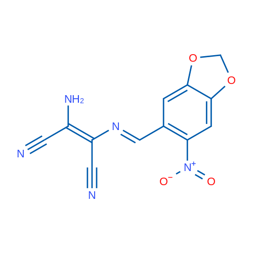 2-Amino-3-{[(6-nitro-2H-1,3-benzodioxol-5-yl)methylidene]amino}but-2-enedinitrile 1g