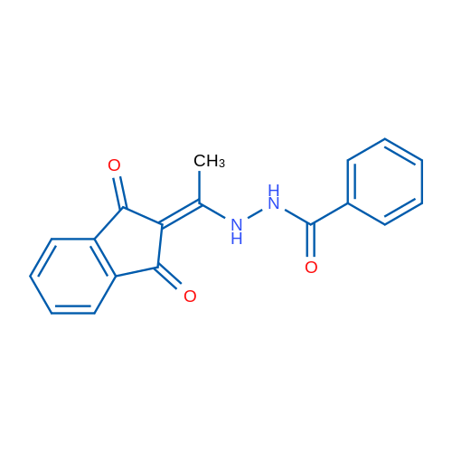 N'-[1-(1,3-Dioxo-2,3-dihydro-1H-inden-2-ylidene)ethyl]benzohydrazide 1g