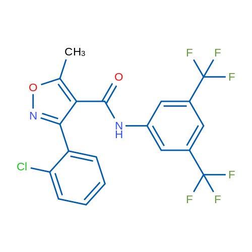 N-[3,5-Bis(trifluoromethyl)phenyl]-3-(2-chlorophenyl)-5-methyl-1,2-oxazole-4-carboxamide 1g