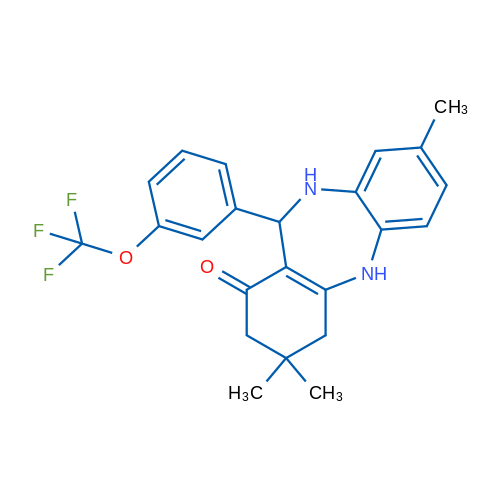 6,14,14-Trimethyl-10-[3-(trifluoromethoxy)phenyl]-2,9-diazatricyclo[9.4.0.0^{3,8}]pentadeca-1(11),3,5,7-tetraen-12-one 1g