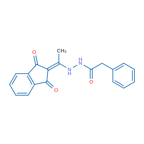 N'-[1-(1,3-Dioxo-2,3-dihydro-1H-inden-2-ylidene)ethyl]-2-phenylacetohydrazide 1g