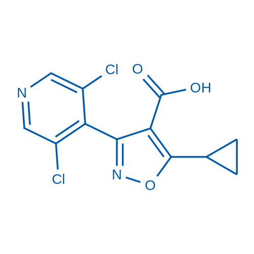 5-Cyclopropyl-3-(3,5-dichloropyridin-4-yl)isoxazole-4-carboxylic acid 1g
