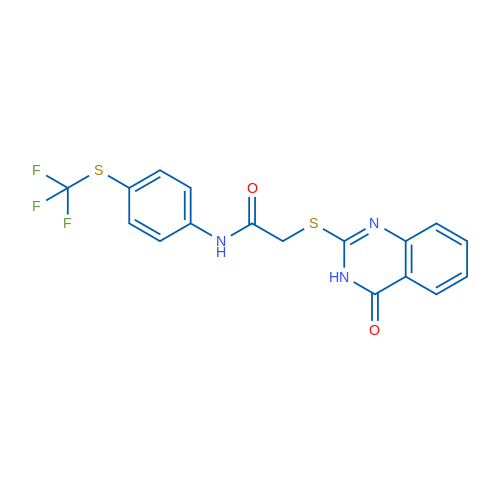 2-[(4-Oxo-3,4-dihydroquinazolin-2-yl)sulfanyl]-N-{4-[(trifluoromethyl)sulfanyl]phenyl}acetamide 1g