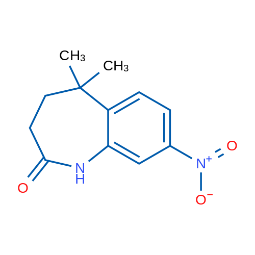 5,5-Dimethyl-8-nitro-4,5-dihydro-1H-benzo[b]azepin-2(3H)-one 1g
