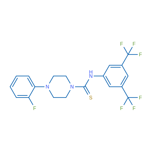 N-[3,5-Bis(trifluoromethyl)phenyl]-4-(2-fluorophenyl)piperazine-1-carbothioamide 1g
