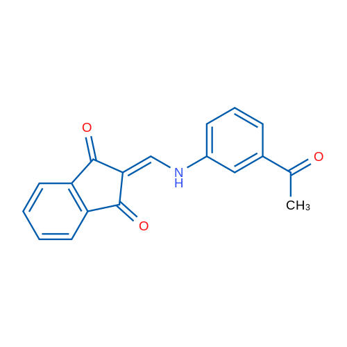 2-{[(3-acetylphenyl)amino]methylidene}-2,3-dihydro-1H-indene-1,3-dione 1g
