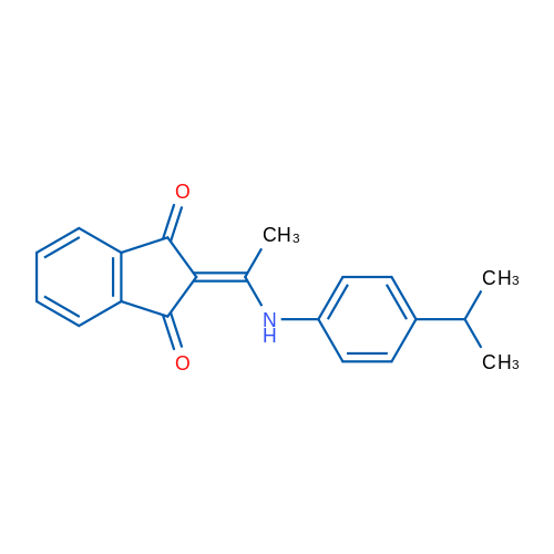 2-(1-{[4-(propan-2-yl)phenyl]amino}ethylidene)-2,3-dihydro-1H-indene-1,3-dione 1g