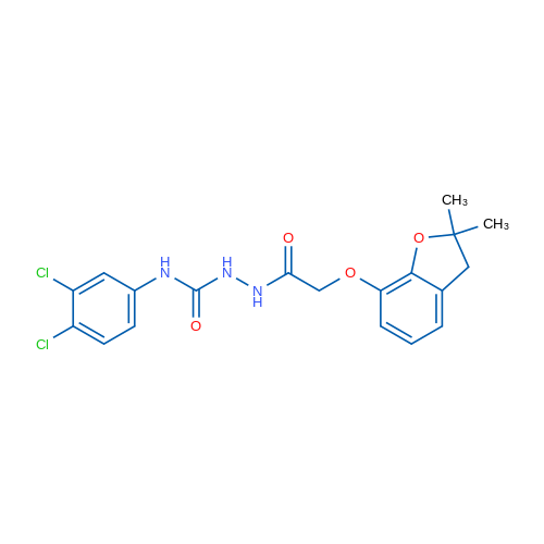 N-{[(3,4-dichlorophenyl)carbamoyl]amino}-2-[(2,2-dimethyl-2,3-dihydro-1-benzofuran-7-yl)oxy]acetamide 1g