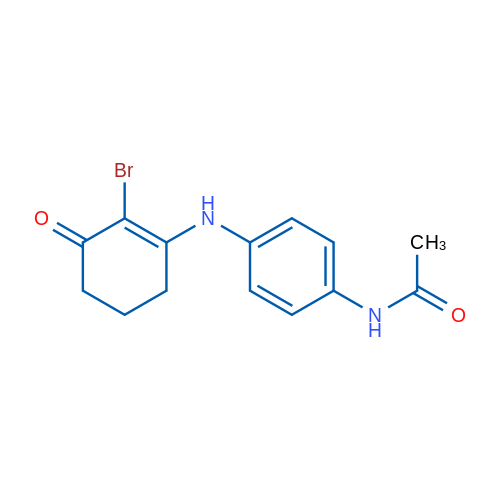 N-{4-[(2-bromo-3-oxocyclohex-1-en-1-yl)amino]phenyl}acetamide 1g