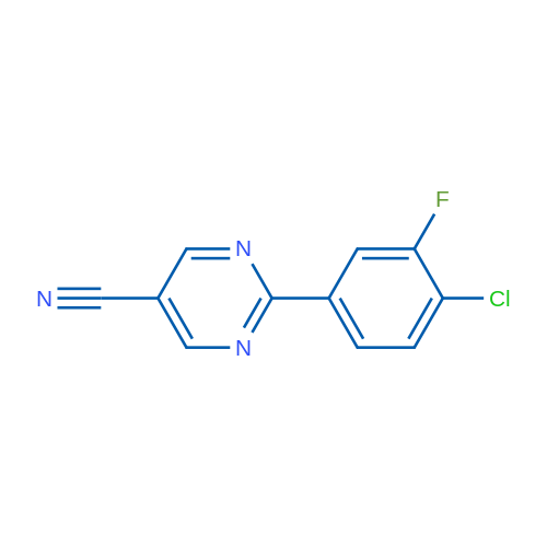 2-(4-Chloro-3-fluorophenyl)pyrimidine-5-carbonitrile 1g