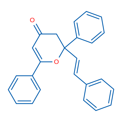 (E)-2,6-Diphenyl-2-styryl-2H-pyran-4(3H)-one 1g
